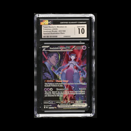 Pokemon Slab Team Rocket's Mewtwo EX 231 CGC 10 Gem 2025