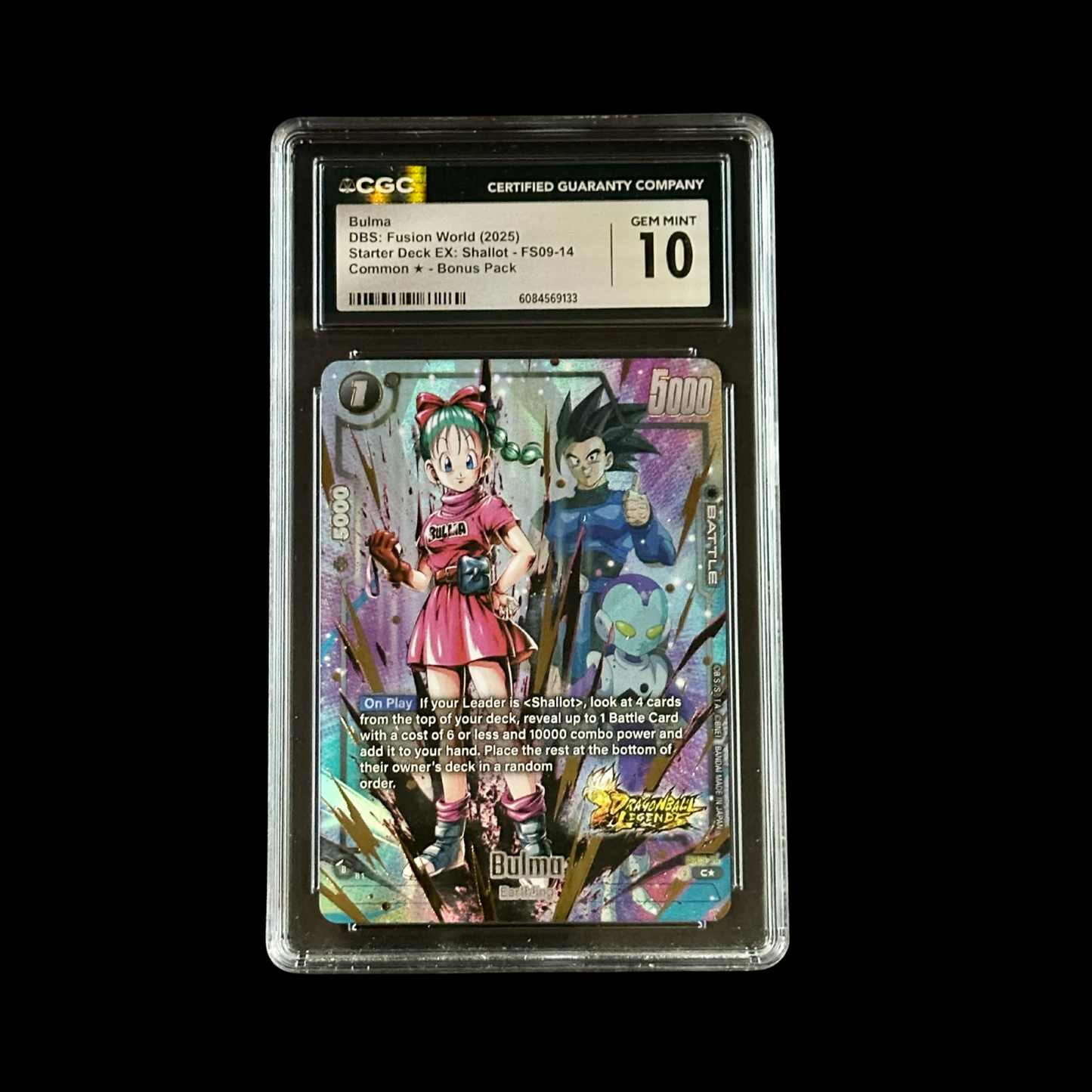 Dragon Ball Super Fusion World Slab Bulma FS09-14 CGC 10 Gem 2025