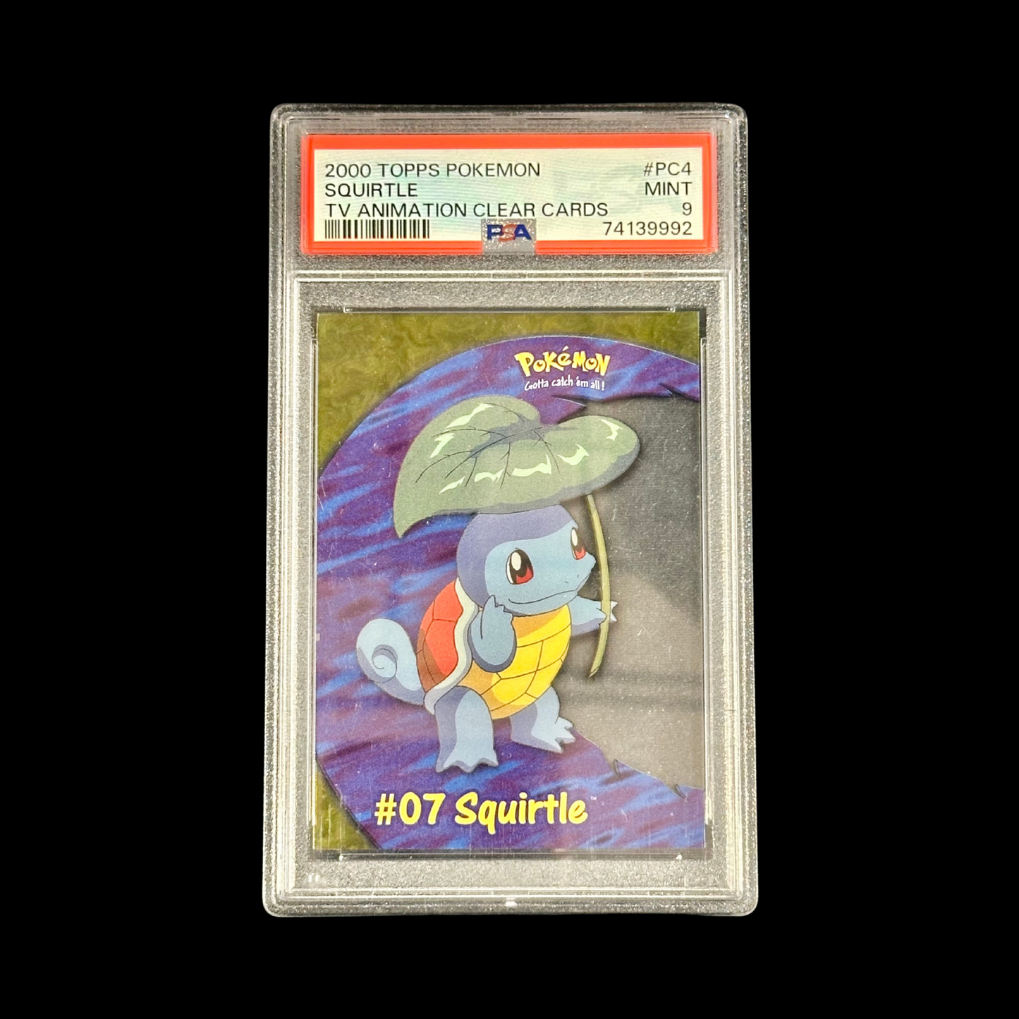 Pokemon Slab Topps Squirtle 07 PSA 9 Mint 2000