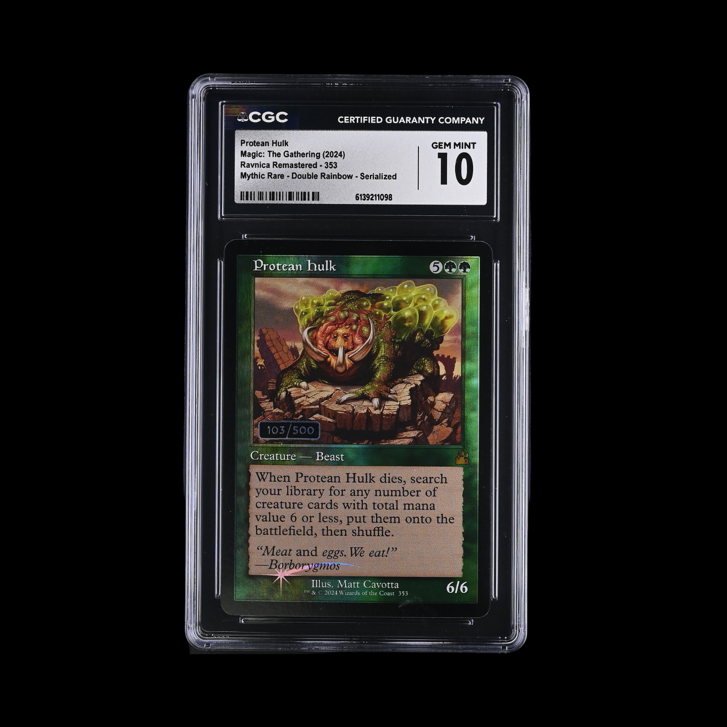 MTG Magic The Gathering Slab Protean Hulk 353 Serialized 103/500 CGC 10 Gem 2024