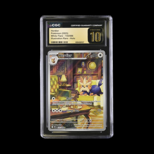 Pokemon Slab Herdier 155 2025 CGC Pristine 10