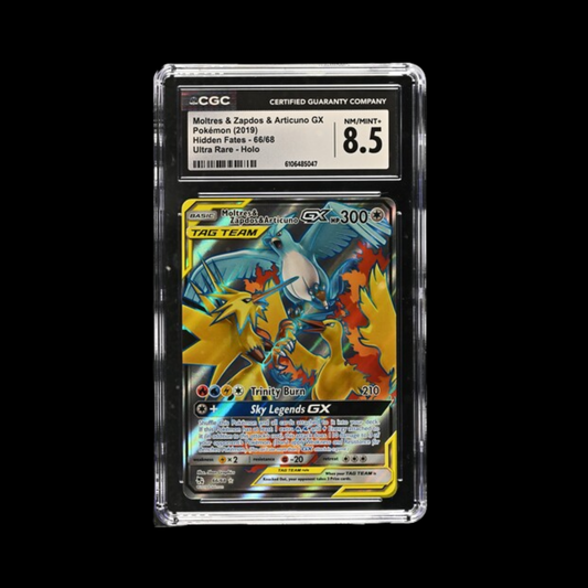 Pokemon Slab Moltres & Zapdos & Articuno 66 2019 CGC 8.5 Nm/Mint+