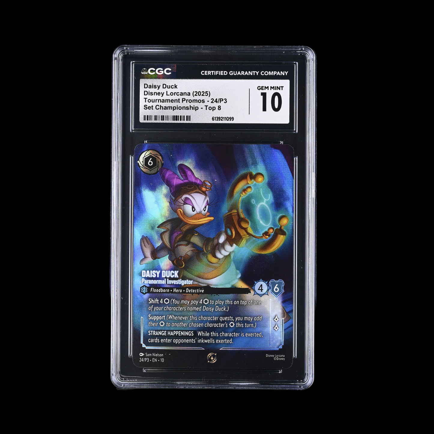 Disney Lorcana Slab Daisy Duck 24 Tournament Promo CGC 10 Gem 2025