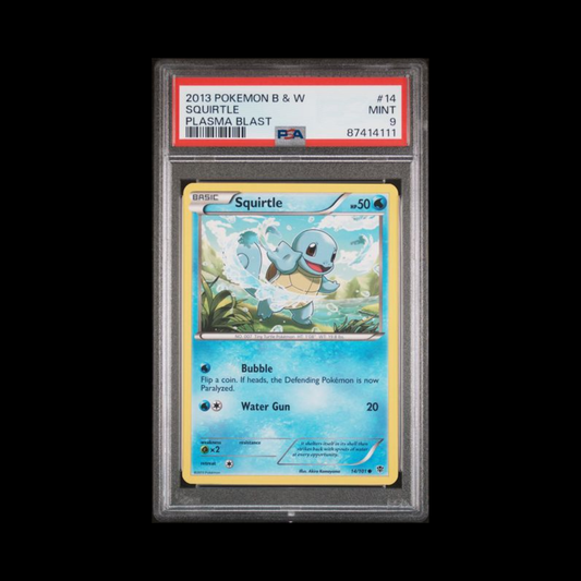 Pokemon Slab Squirtle 14 PSA 9 Mint 2013