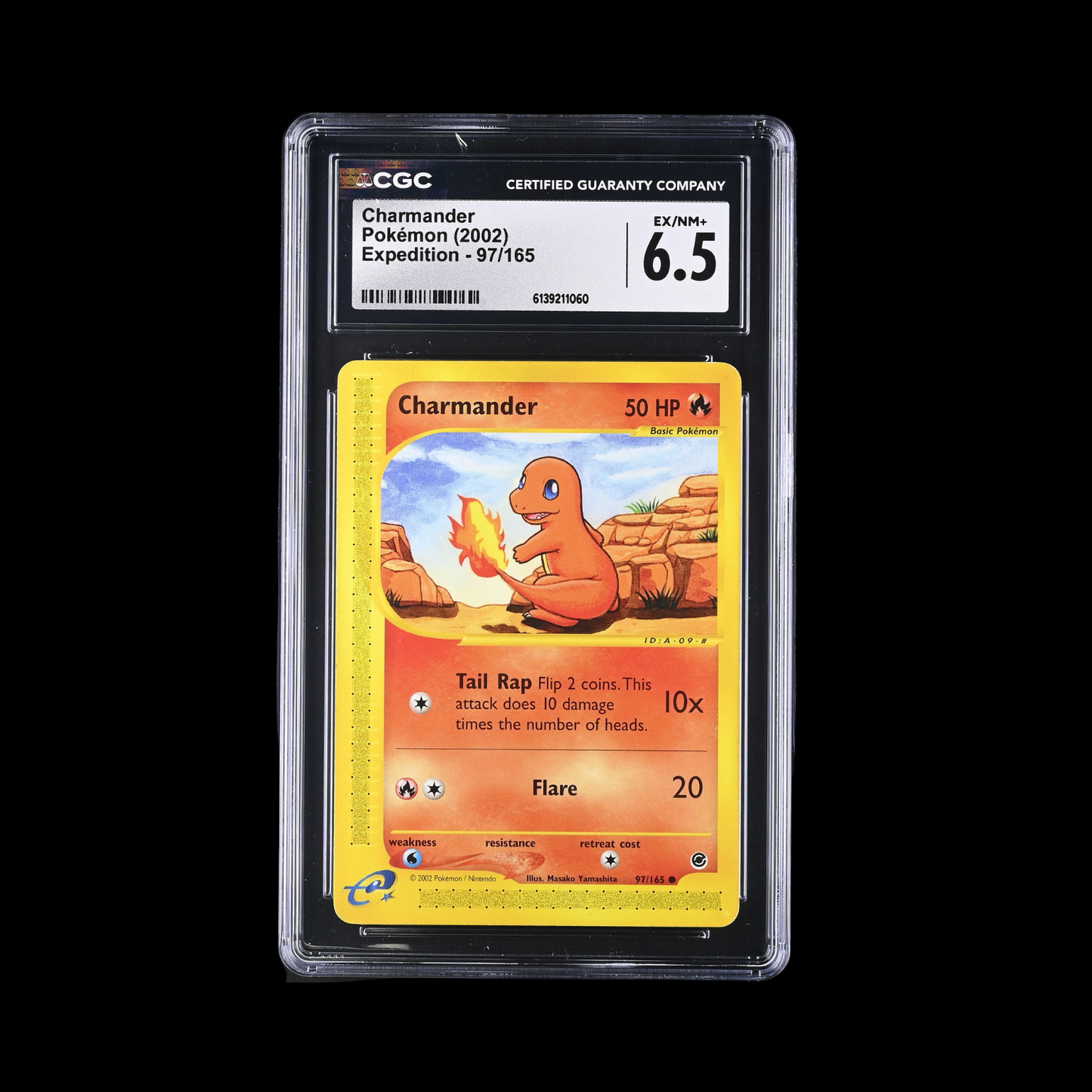 Pokemon Slab Charmander 97 CGC 6.5 EX/MT 2002
