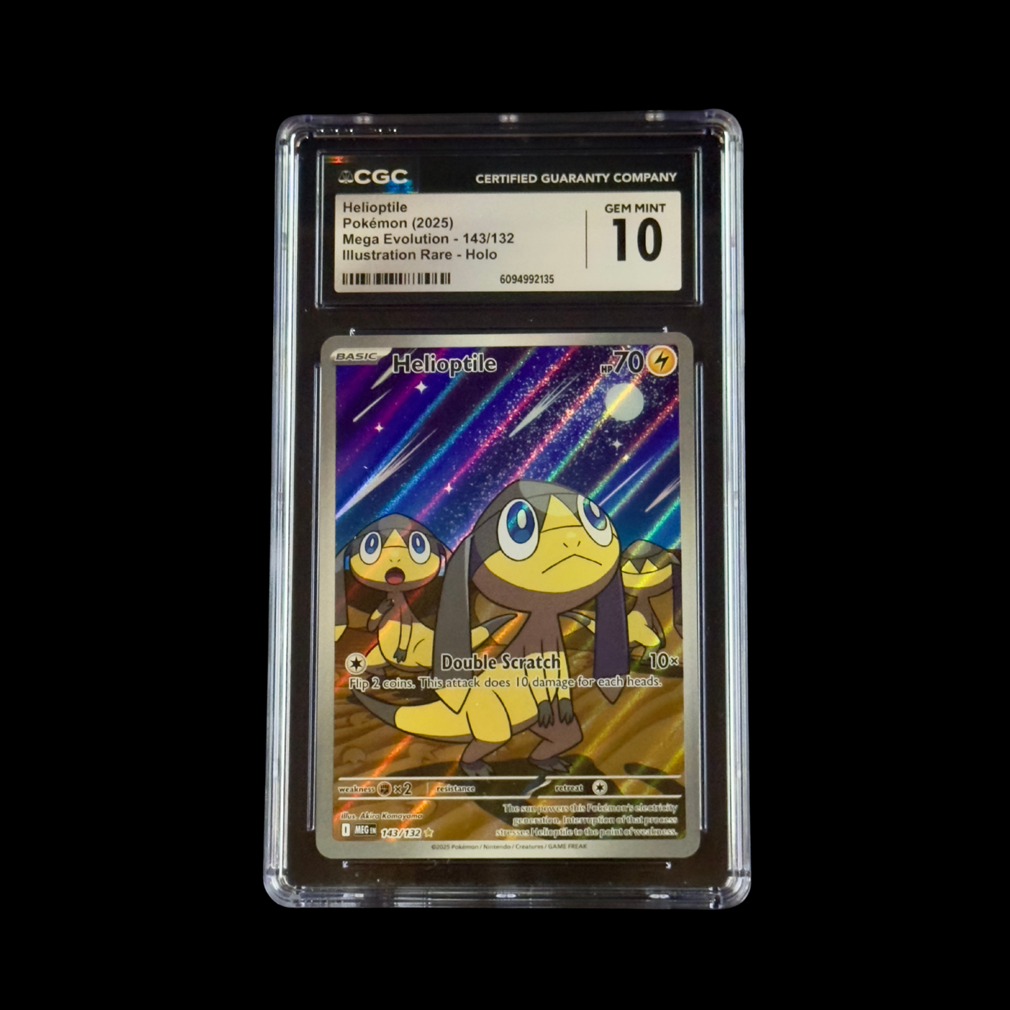 Pokemon Slab Helioptile 143 CGC 10 Gem 2025