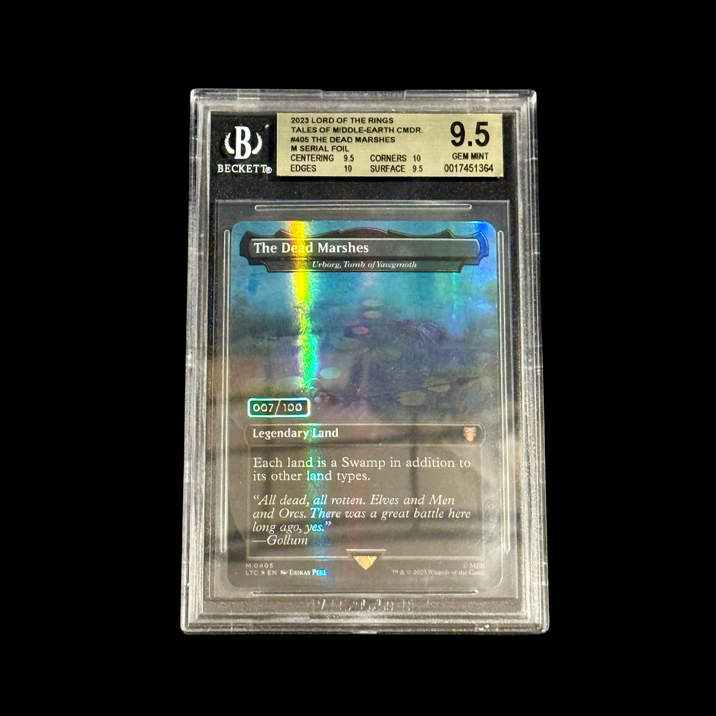 MTG Magic The Gathering Slab The Dead Marshes Serialized 007/100 Bgs 9.5 LOTR