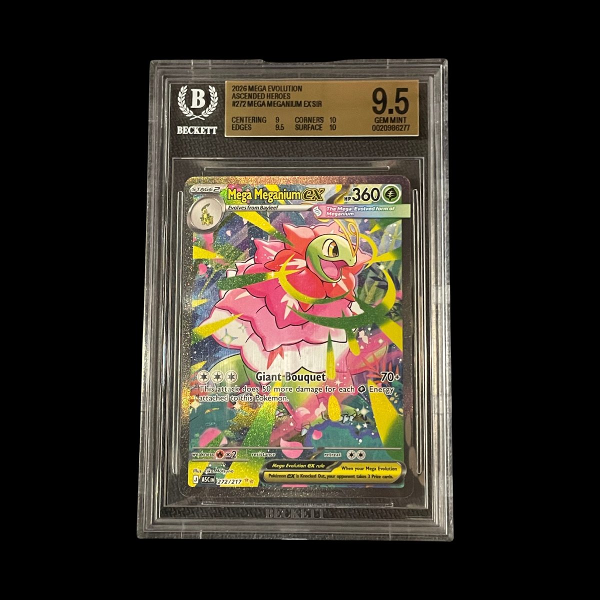 Pokemon Slab Mega Meganium EX 272 BGS 9.5 Gem 2026