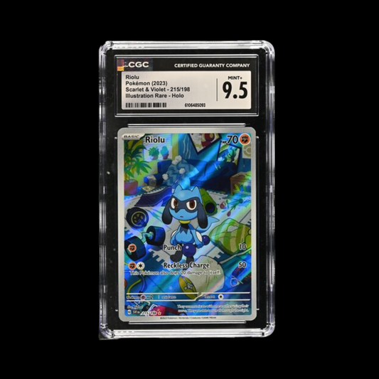 Pokemon Slab Riolu 215 2023 CGC 9.5 Mint+