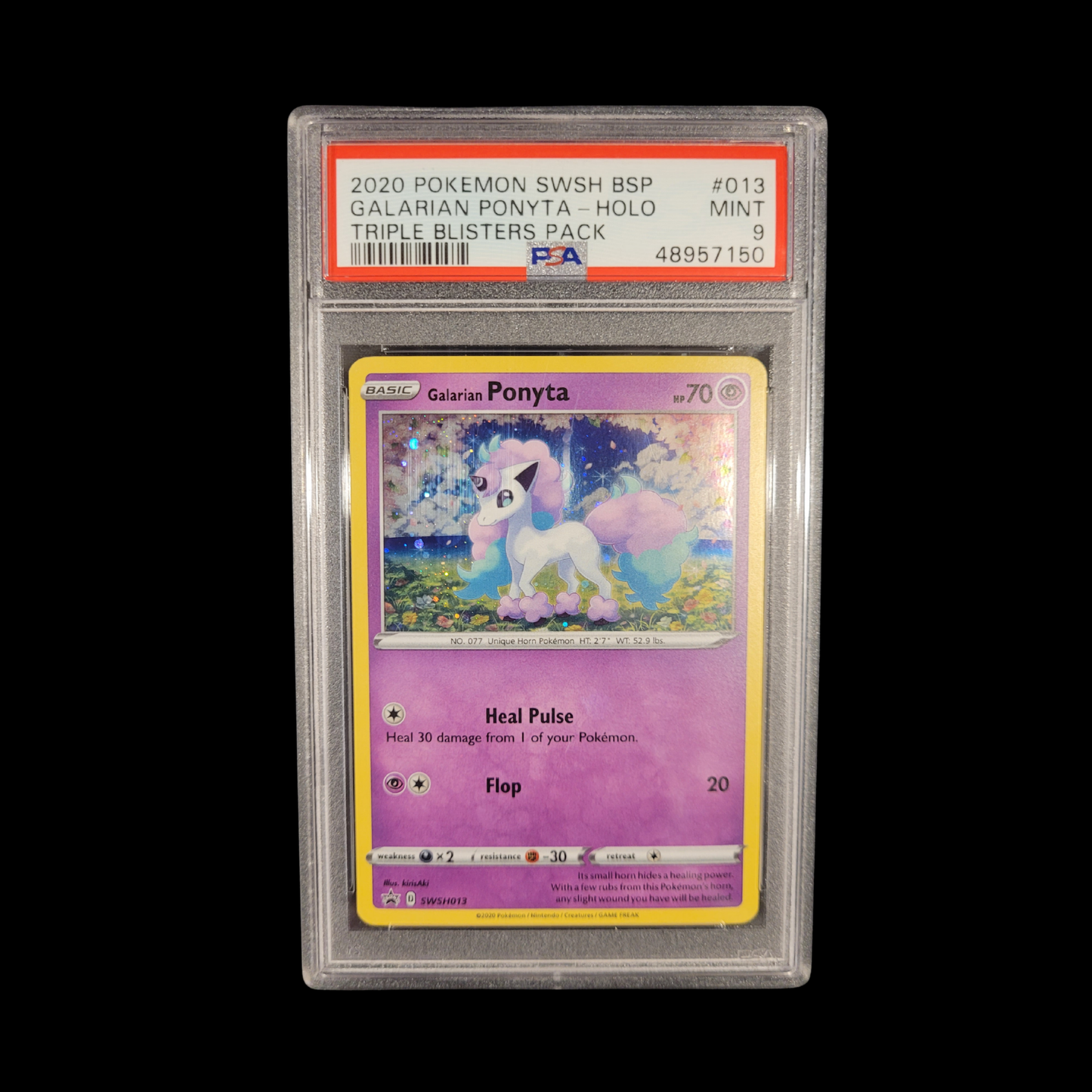 Pokemon Slab Galarian Ponyta 013 PSA 9 Mint 2020