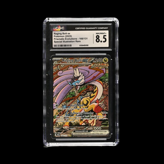 Pokemon Slab Raging Bolt 166 2025 CGC 8.5 Nm/Mint+