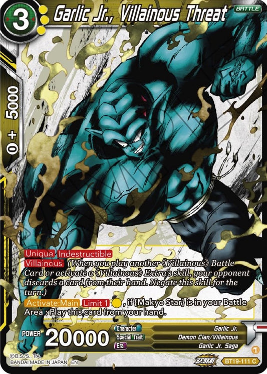 Garlic Jr., Villainous Threat (BT19-111) (Fighter's Ambition) (DBS-B19)