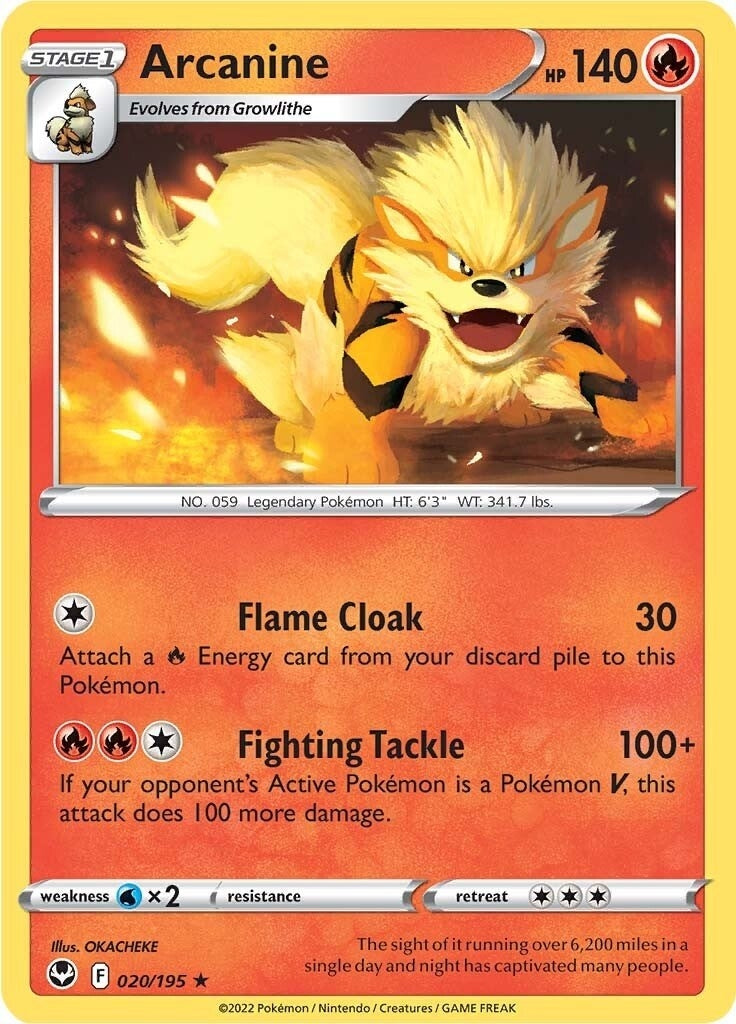 Arcanine (020/195) (SWSH12)