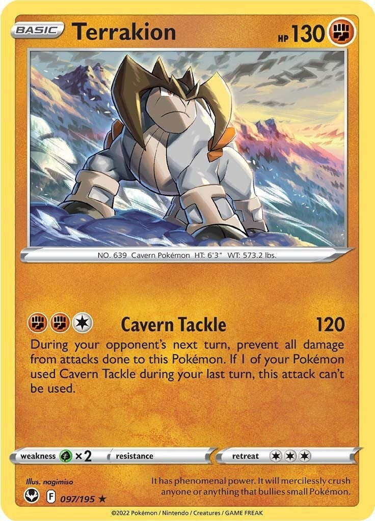 Terrakion (097/195) (SWSH12: Silver Tempest) (SWSH12)