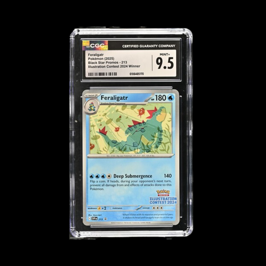 Pokemon Slab Feraligatr Illustration Contest 213/BSP CGC 9.5 Mint+