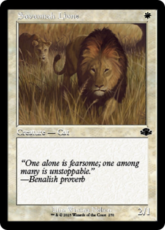 Savannah Lions (Retro Frame) (270) (Dominaria Remastered) (DMR)