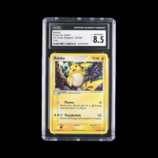 Pokemon Slab Raichu 12 CGC 8.5 NM 2007