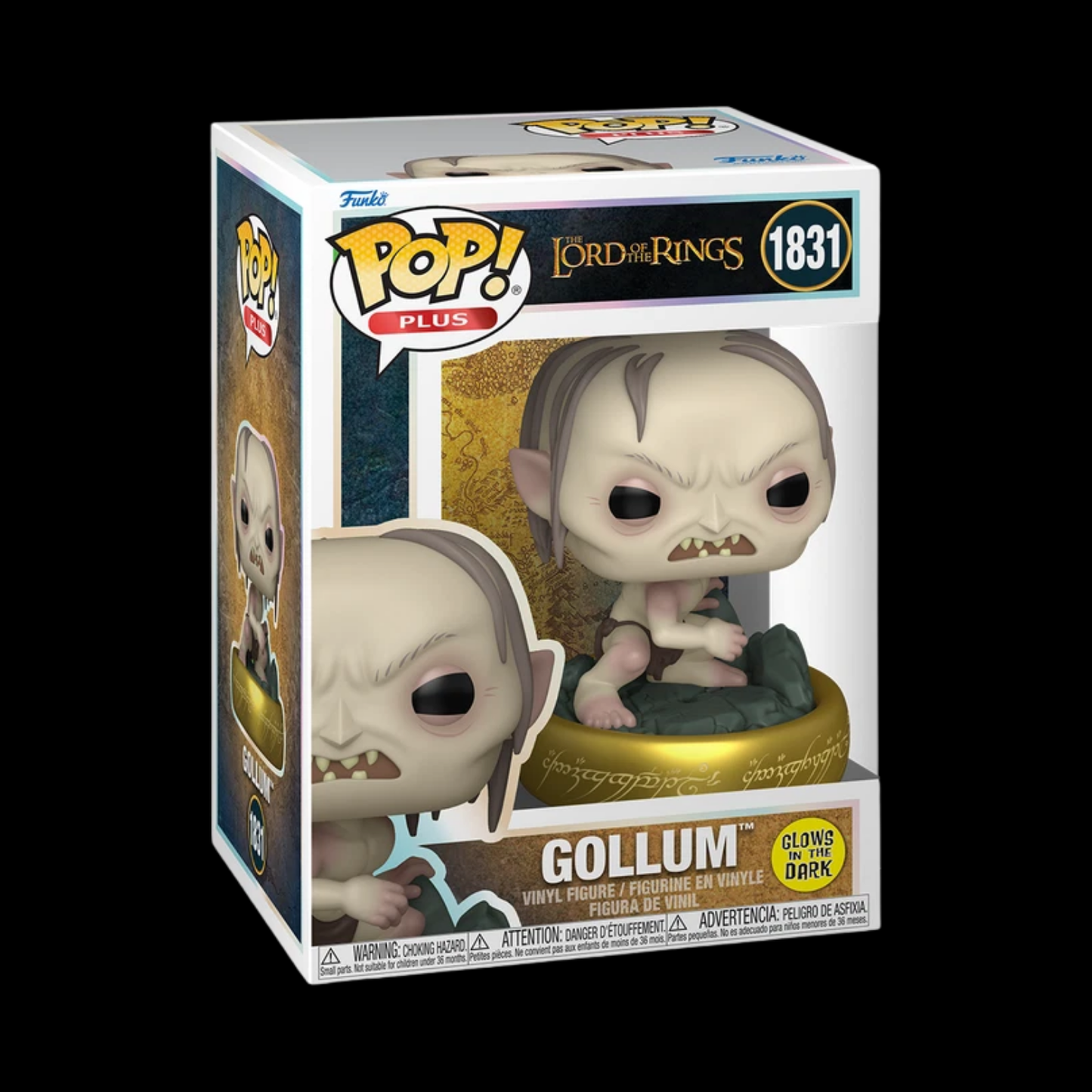 Lord of the Rings Gollum Funko Pop! Vinyl Figure #1831 + Protector (Glows in the dark)