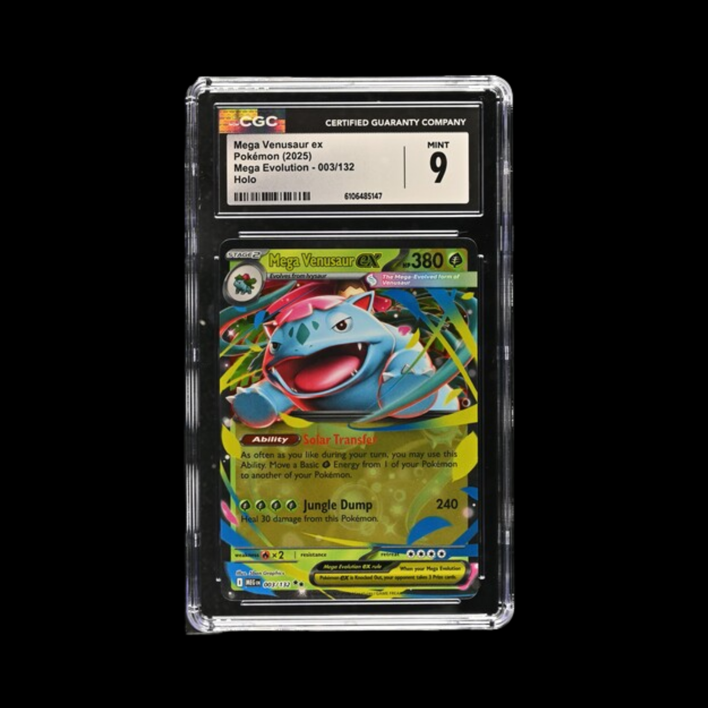 Pokemon Slab Mega Venusaur 003 2025 CGC 9 Mint