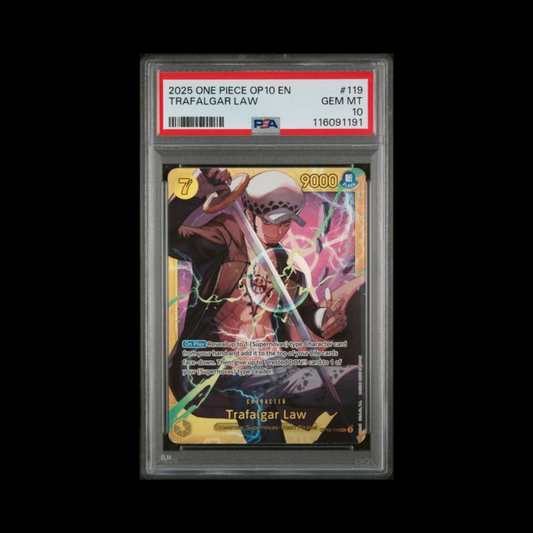 One Piece Slab Trafalgar Law OP10-119 PSA 10 Gem 2024