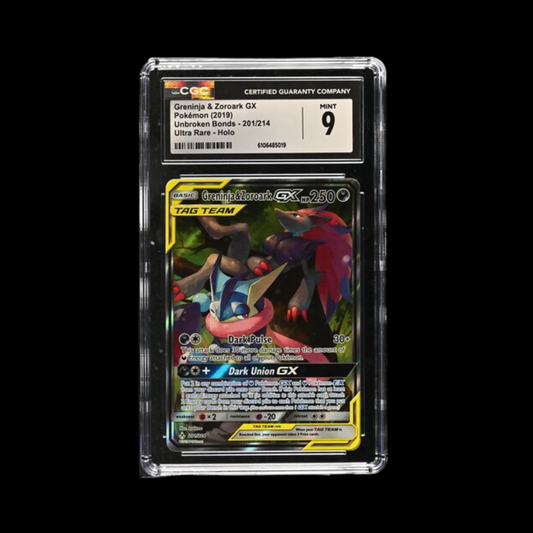 Pokemon Slab Greninja & Zoroark Holo 201 2019 CGC 9 Mint