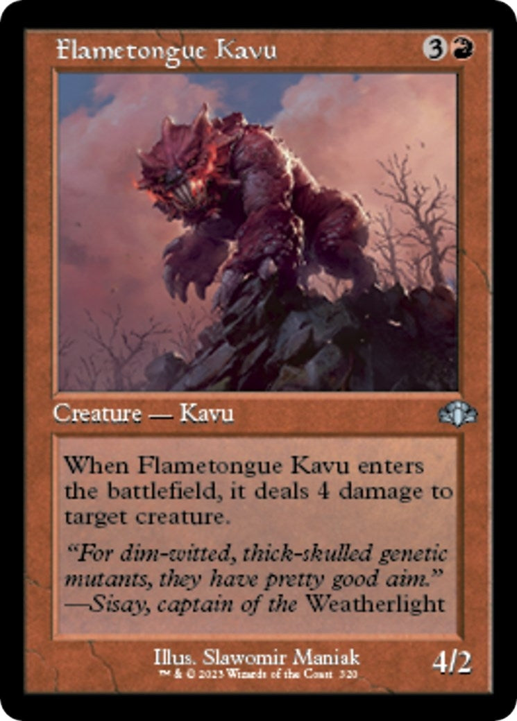 Flametongue Kavu (Retro Frame) (320) (Dominaria Remastered) (DMR)