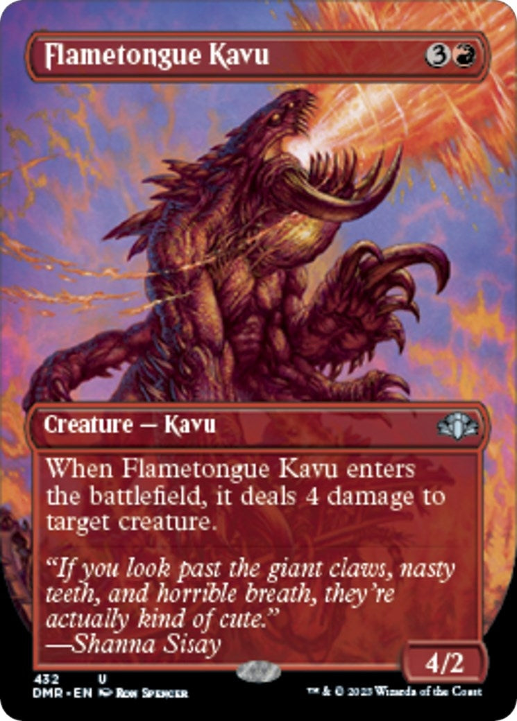 Flametongue Kavu (Borderless) (432) (Dominaria Remastered) (DMR)