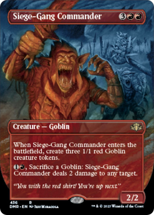 Siege-Gang Commander (Borderless) (436) (Dominaria Remastered) (DMR)