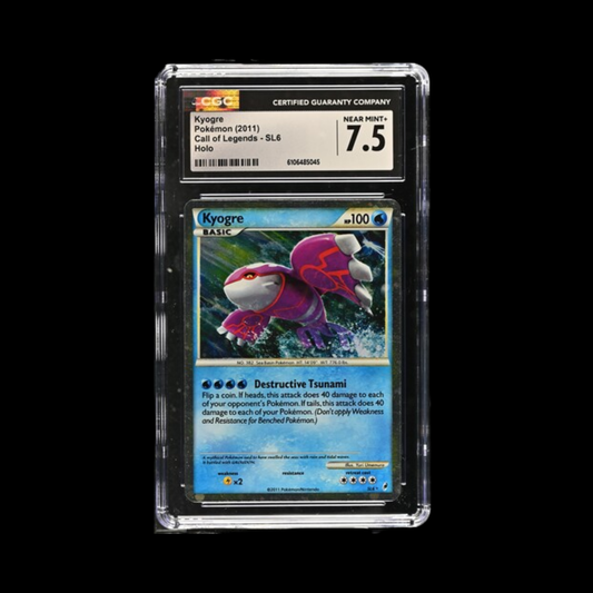 Pokemon Slab Kyogre Holo SL6 2011 CGC 7.5 Near Mint+