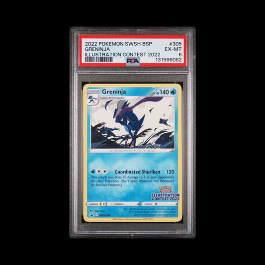 Pokemon Slab Greninja 305 Illustration Contest PSA 6 EX-MT 2022