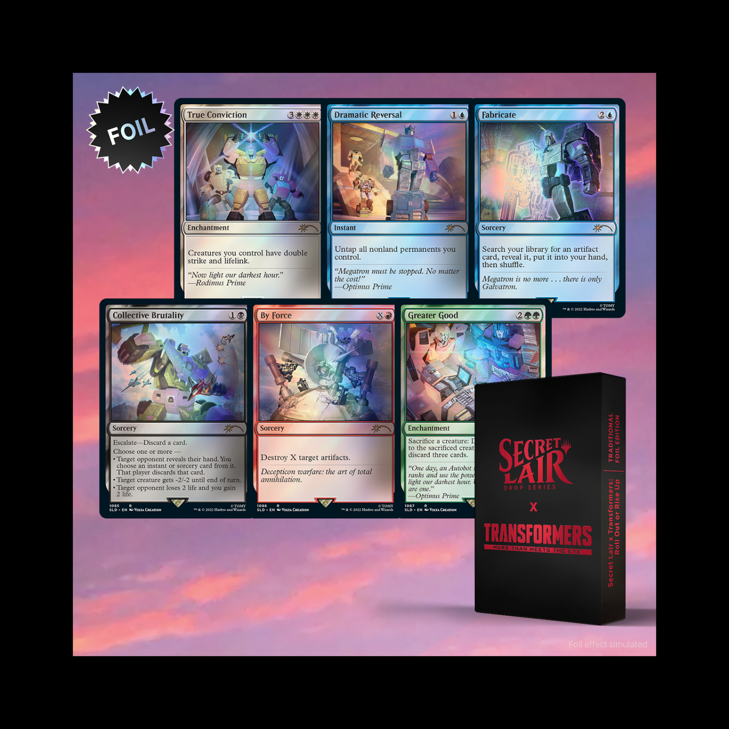 MTG Magic The Gathering Secret Lair Transformers Roll Our Or Rise Up Foil Edition Sealed