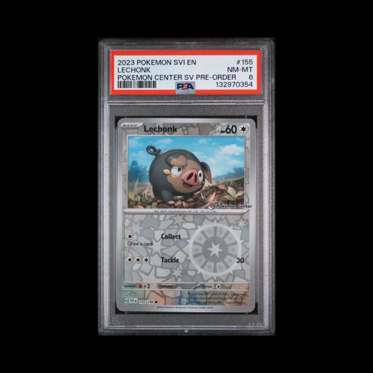 Pokemon Slab Lechonk 155 Pokemon Center PSA 8 Near Mint 2023