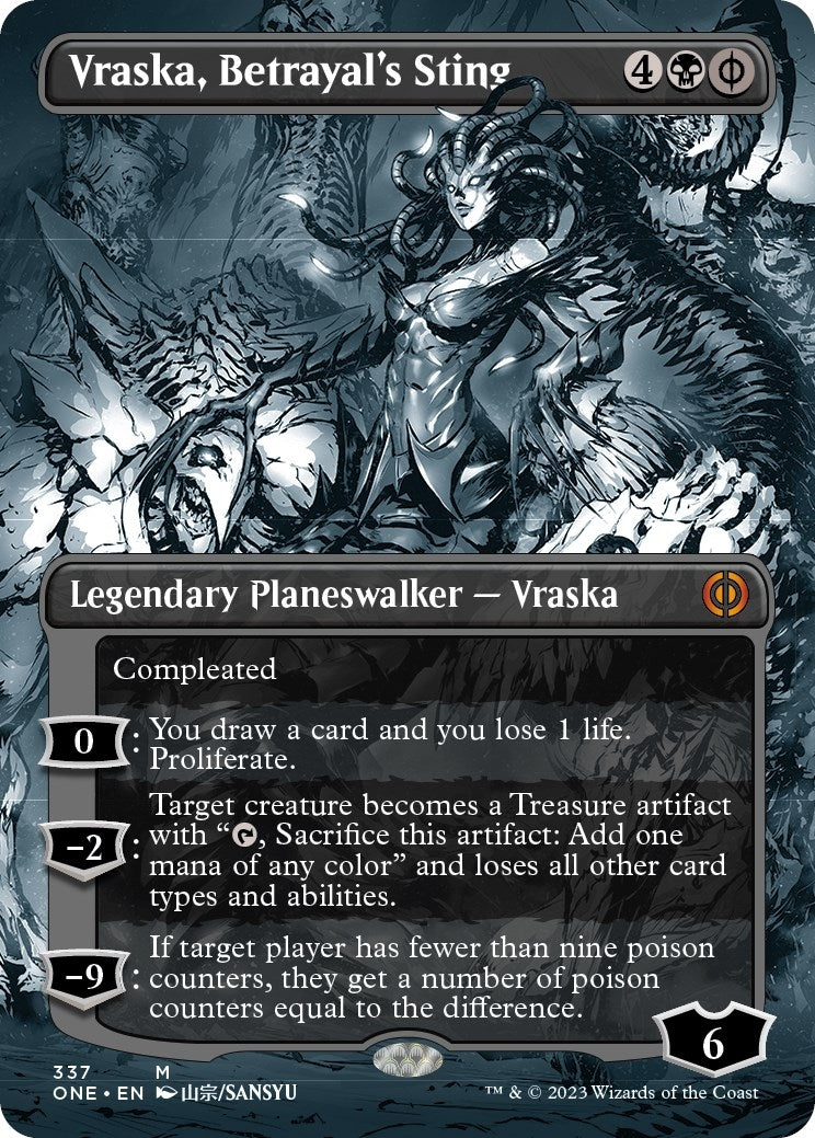 Vraska, Betrayal's Sting (Borderless) (337) (ONE)