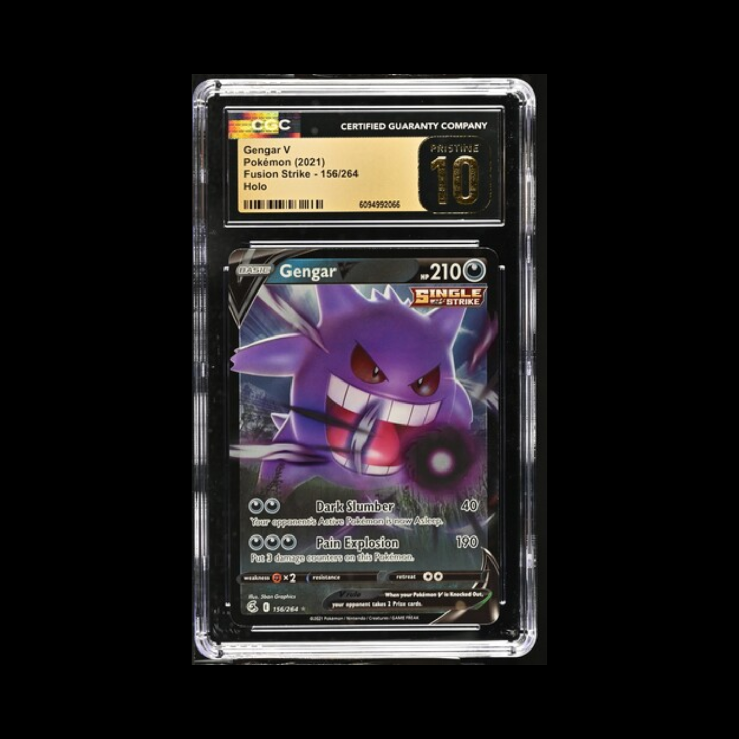 Pokemon Slab Gengar V 156 CGC Pristine 10 2021