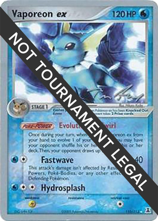 Vaporeon ex - 2007 (Tom Roos) (110/113) (WCD)