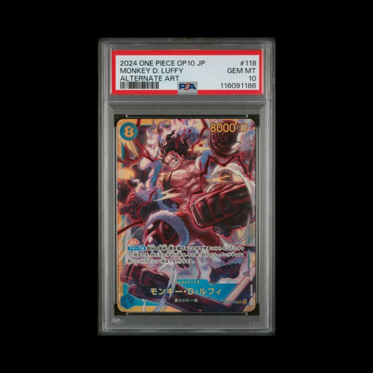 One Piece Slab JP Monkey D. Luffy OP11-118 PSA 10 Gem 2024