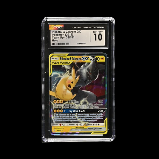 Pokemon Slab Pikachu & Zekrom Holo 33 2019 CGC 10 Gem Mint
