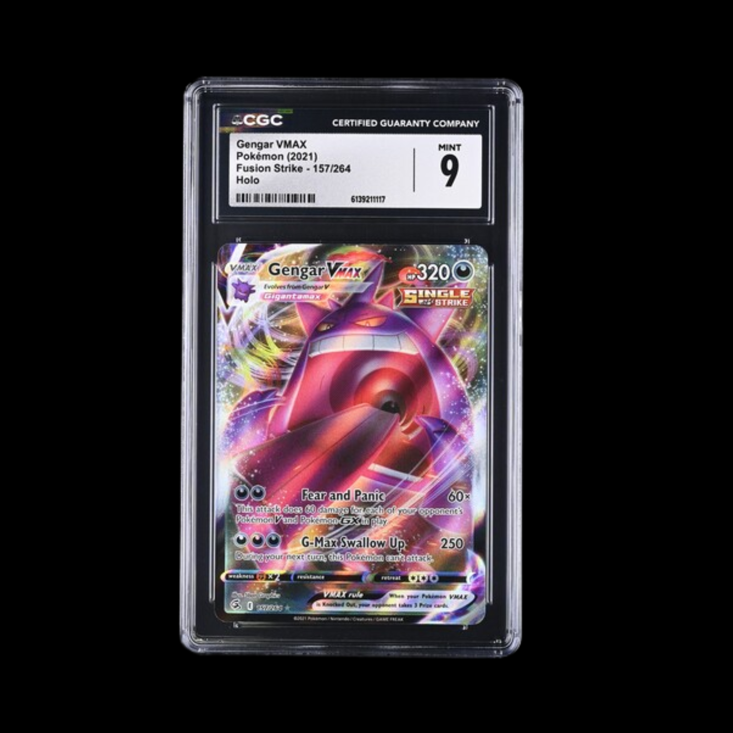 Pokemon Slab Gengar VMAX 157 CGC 9 Mint 2021