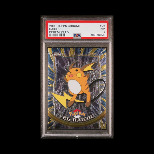 Pokemon Slab Topps Raichu Chrome 26 PSA 7 NM 2000