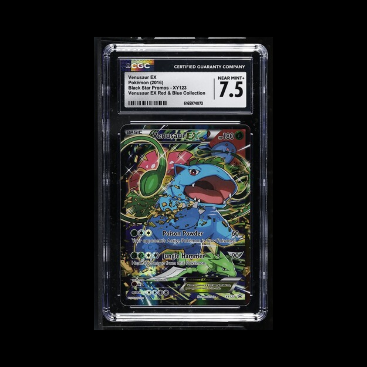 Pokemon Slab Venusaur EX XY123 CGC 7.5 Near Mint+ 2016