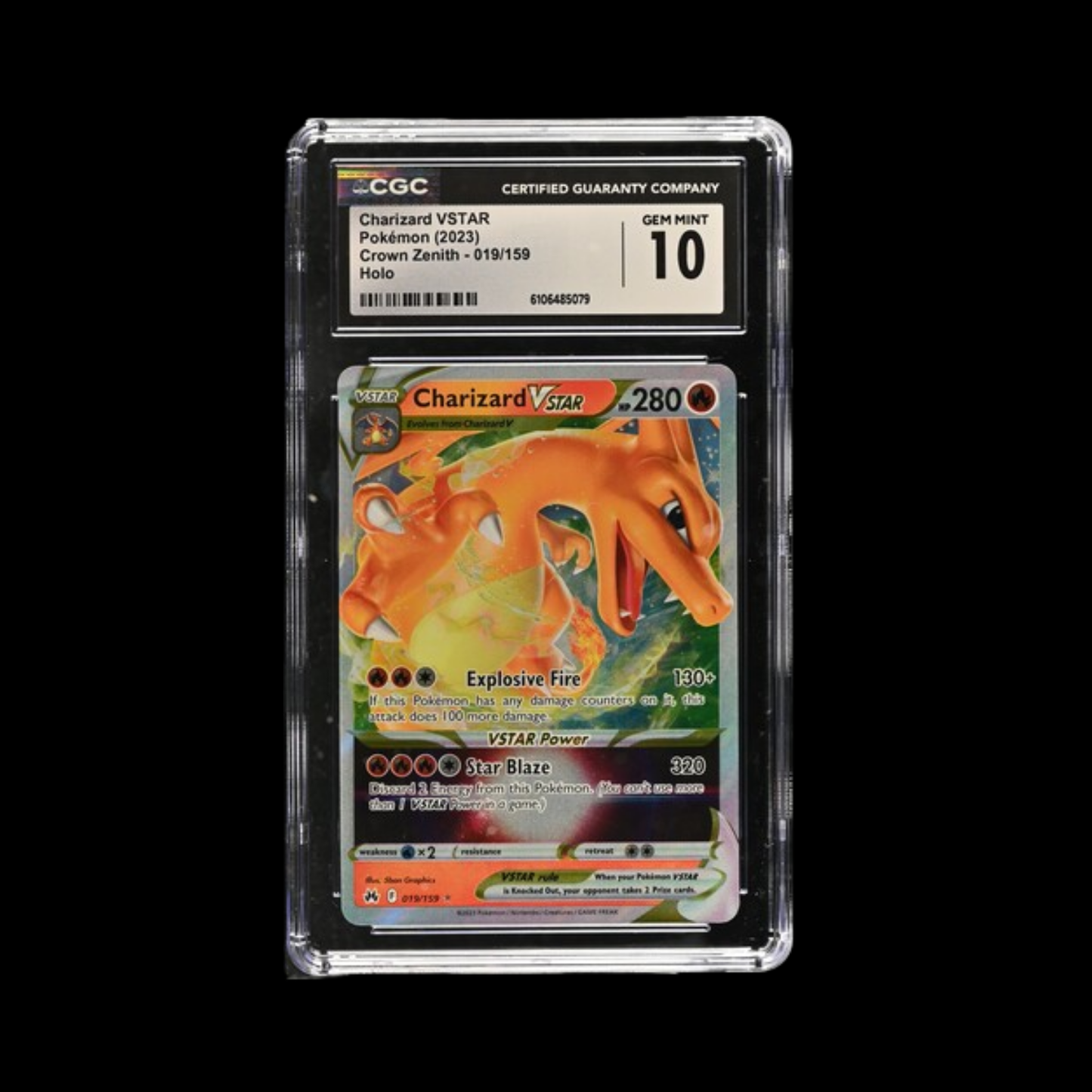 Pokemon Slab Charizard 019 2023 Holo CGC 10 Gem Mint