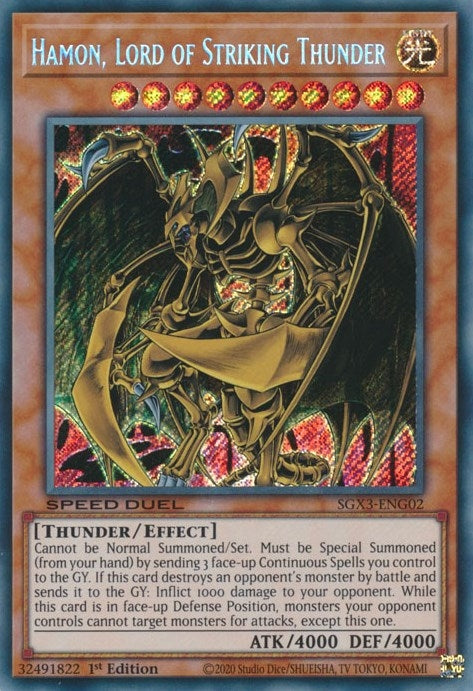 Hamon, Lord of Striking Thunder (SGX3-ENG02) (SGX3)