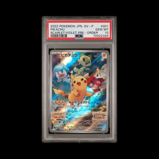 Pokemon JP Slab Pikachu 001/SV-P PSA 10 Gem 2022