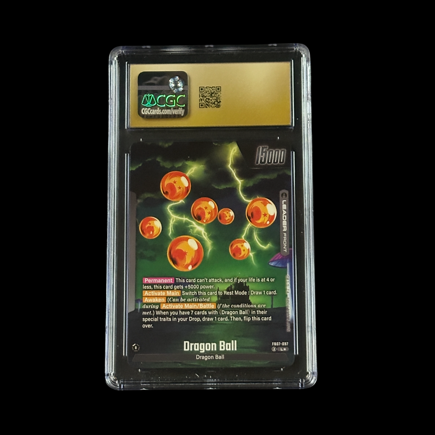 Dragon Ball Super Fusion World Slab Shenron FB07-097 CGC Pristine 10 2025