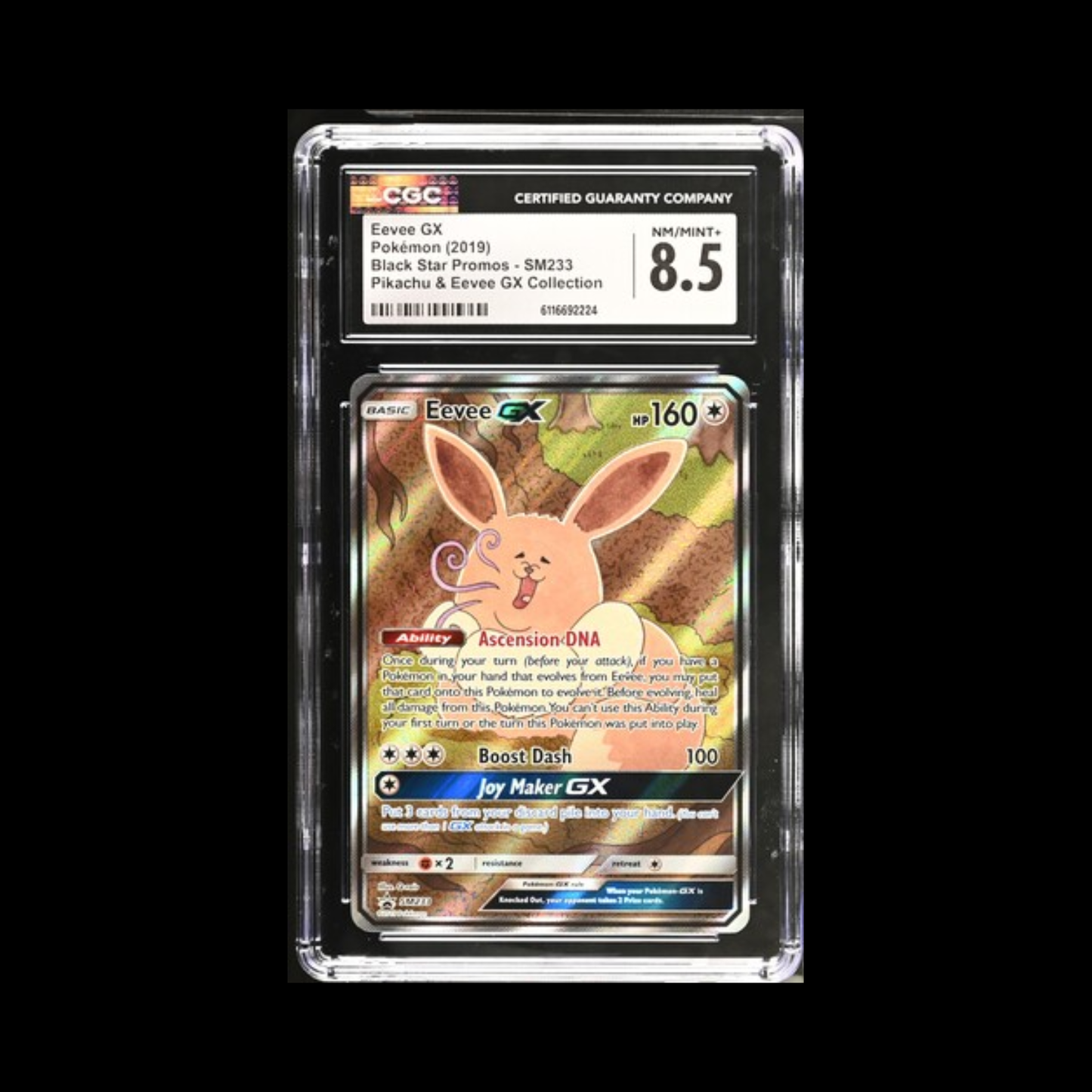 Pokemon Slab Eevee GX SM233 CGC 8.5 Near Mint+ 2019