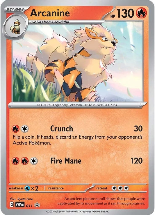 Arcanine - 011 (011) (SV: Scarlet & Violet Promo Cards) (SVP)