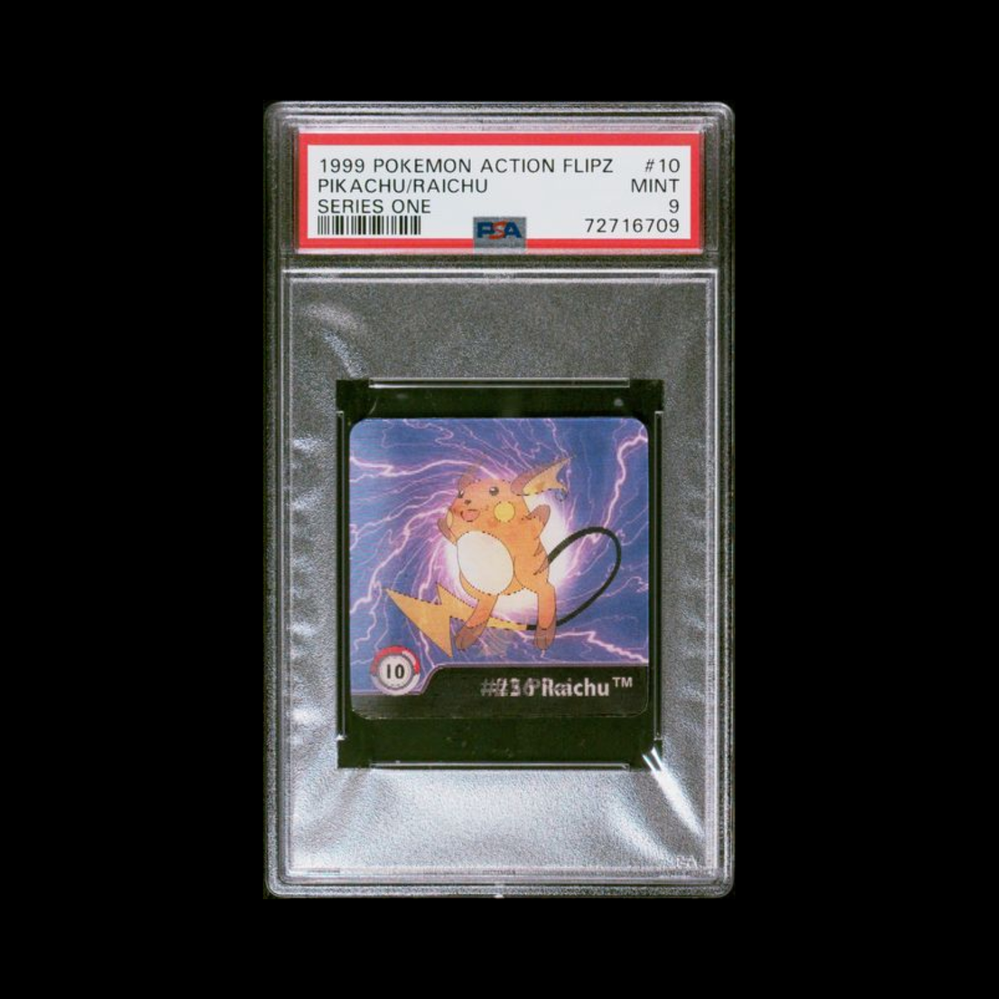 Pokemon Slab Pikachu Raichu Action Flipz 10 Series One PSA 9 Mint 1999