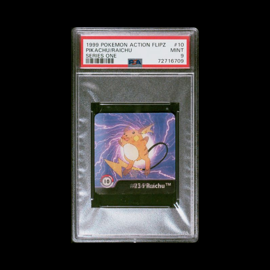 Pokemon Slab Pikachu Raichu Action Flipz 10 Series One PSA 9 Mint 1999