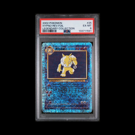 Pokemon Slab Hypno 25 Reverse Holo PSA 6 EX-MT 2002