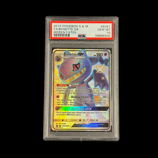 Pokemon Slab Banette GX SV61 PSA 10 Gem 2019